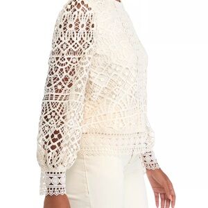 Ultra Pink Cream Lace Blouse